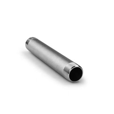 Acciaio inossidabile forgiato 304 316 316L Maschio tubo senza cuciture doppio filo botte capezzolo 1" DN25 NPT BSPT