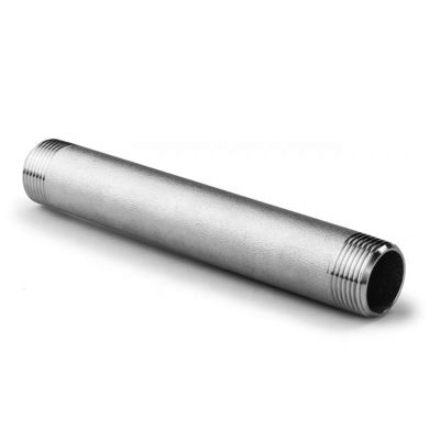 Acciaio inossidabile forgiato 304 316 316L Maschio tubo senza cuciture doppio filo botte capezzolo 1" DN25 NPT BSPT