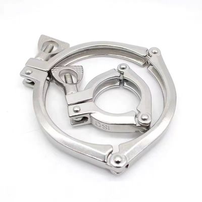 Supporto personalizzato Tre pezzi di pinza Ferrule in acciaio inossidabile 304 316 316L DIN SMS 3A