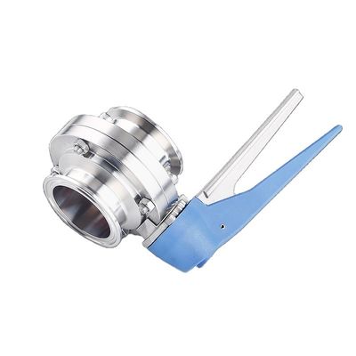 Sanitari SS304/316L Valvole a tre pinze manuali a farfalla con maniglia del grilletto