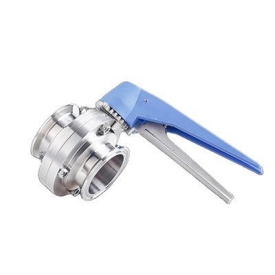 Sanitari SS304/316L Valvole a tre pinze manuali a farfalla con maniglia del grilletto