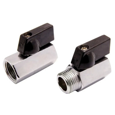 Mini Valvola a sfera in ottone BSP Maschio a femmina Valvola di chiusura di piccole dimensioni 1/8" per scopi generali