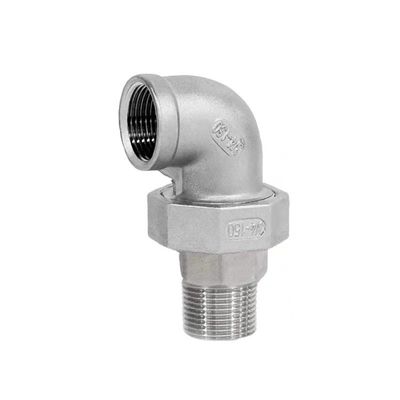 Acciaio inossidabile argento BSP NPT G BSPT Femminile maschio filo di fusione Union Elbow Fittings