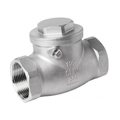 WZ SS 304 316 CF8 CF8M Valvola di controllo a oscillazione cilindrica senza ritorno 200WOG 1/2"-4" uguale