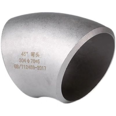 Acciaio inossidabile 304 316 45 gradi Lungo raggio gomito 1"-4" DN25-DN100 Codice testa cilindrica