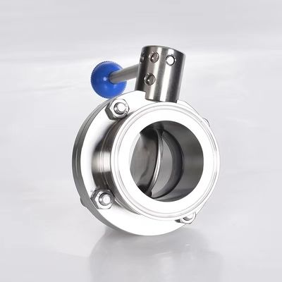 Sanitario SS304/316L Valvola a farfalla di tipo wafer elettrico per supporti a temperatura normale