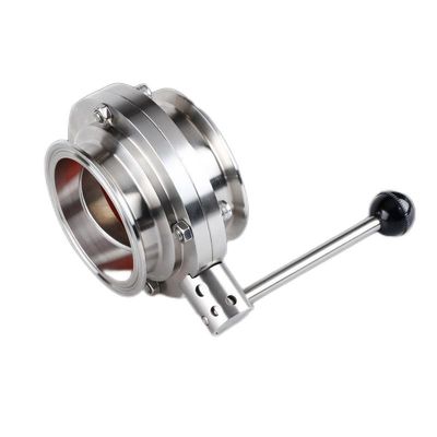Struttura BUTTERFLY DN15-200 Sanitary in acciaio inossidabile 304 / 316L Manual Tri Clamp Valve