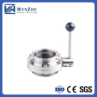 Struttura BUTTERFLY DN15-200 Sanitary in acciaio inossidabile 304 / 316L Manual Tri Clamp Valve