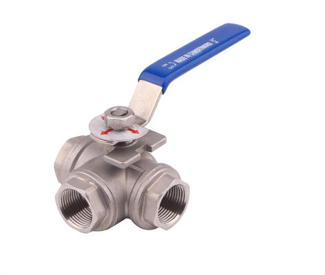 Supporto personalizzato OEM Sanitario in acciaio inossidabile 304/316L Tri Clamp 3PC Valvola a sfera con attuatore pneumatico