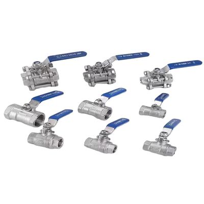 Valvola a sfera inossidabile da 1/2" con filo NPT maschile x femminile e maniglia in acciaio inossidabile