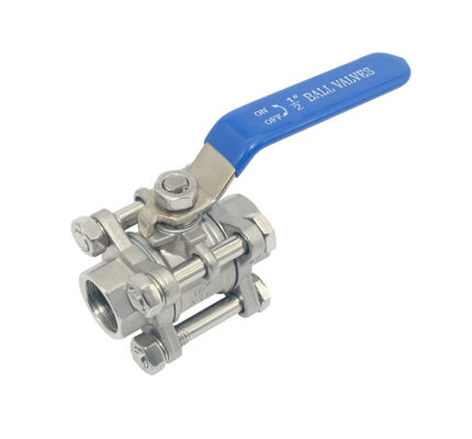 Fila femminile 1/2" Valvola a sfera a portata completa 3 pezzi in acciaio inossidabile 316 NPT WOG1000 Standard