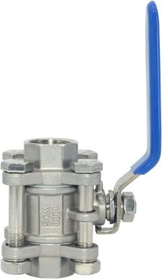 Fila femminile 1/2" Valvola a sfera a portata completa 3 pezzi in acciaio inossidabile 316 NPT WOG1000 Standard