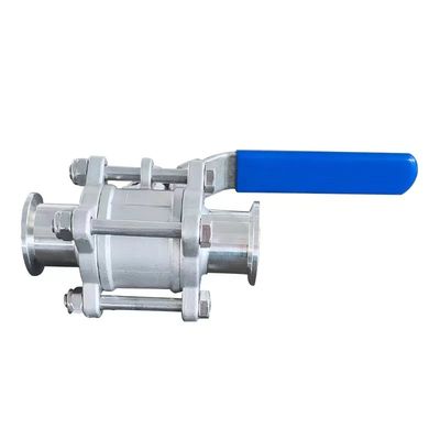 Valvola a sfera di triclampo in acciaio inossidabile sanitario certificata ISO9001 304/316L per acqua