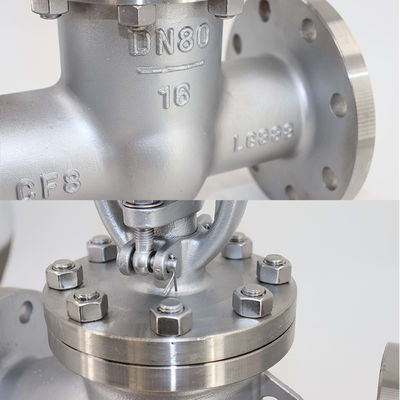 ISO9001 Certified Manual RTS J41W-16P Acciaio inossidabile 304 2" API Flanged Globe Valve