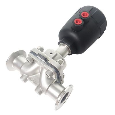 Valvola di diaframma pneumatica in acciaio inossidabile 316L per media idrici DN15-DN57