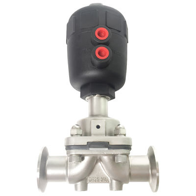 Valvola di diaframma pneumatica in acciaio inossidabile 316L per media idrici DN15-DN57