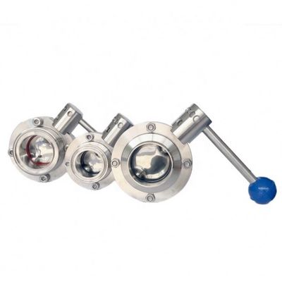 "-6" Port Size Tri Clamp Ferrule Ferrule Butterfly Valve per bisogni sanitari