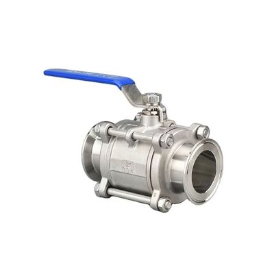 DN20-DN300 sanitari in acciaio inossidabile 3pcs Valvola a sfera con Tri Clamp connessione e dimensione