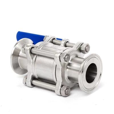 DN20-DN300 sanitari in acciaio inossidabile 3pcs Valvola a sfera con Tri Clamp connessione e dimensione