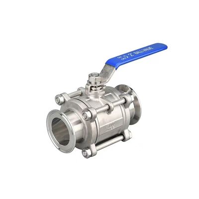 DN20-DN300 sanitari in acciaio inossidabile 3pcs Valvola a sfera con Tri Clamp connessione e dimensione