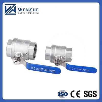 1.0''-6.0" Port Size Mirror Polished Steel Thread Ball Valve per l'acqua