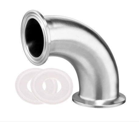 "Tri Clamp Sanitary Pipe Fitting 90 Degree Elbow Stainless Steel 2" Tube OD Wenzhe
