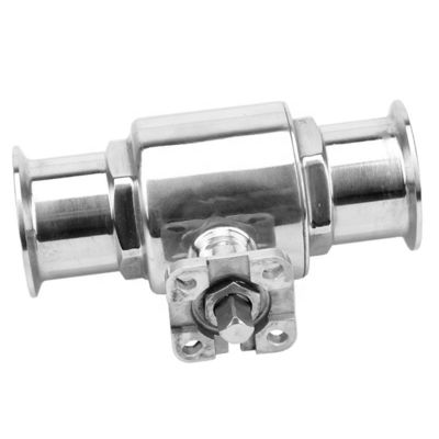 Ss 304 316 Valvola a sfera di tri-clampo in acciaio inossidabile con piattaforma alta