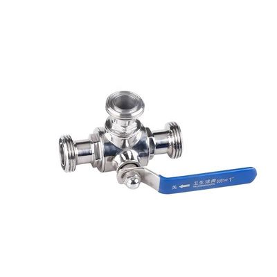 Valvola a farfalla a filo maschile per linee di tubazione connesso in acciaio inossidabile argento 304/316