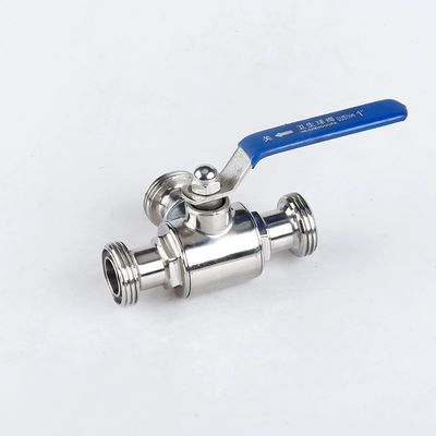 Valvola a farfalla a filo maschile per linee di tubazione connesso in acciaio inossidabile argento 304/316