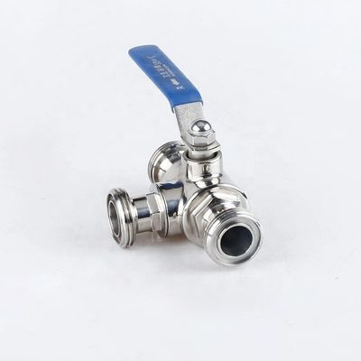 Valvola a farfalla a filo maschile per linee di tubazione connesso in acciaio inossidabile argento 304/316