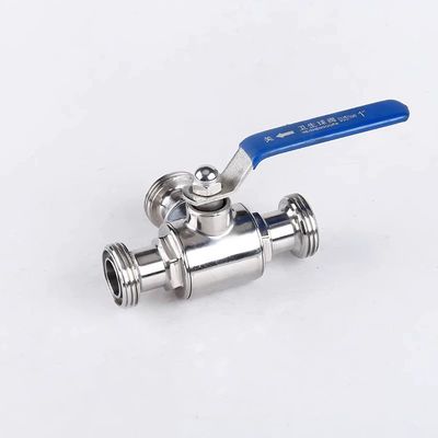 Valvola a farfalla a filo maschile per linee di tubazione connesso in acciaio inossidabile argento 304/316