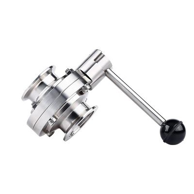 WZ Ss 304 316 Valvola a vuoto in acciaio inossidabile Tri-clamp Valvola farfalla per condotte