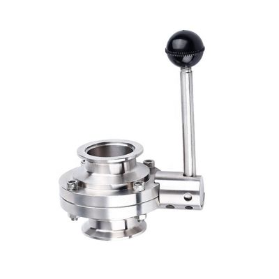 WZ Ss 304 316 Valvola a vuoto in acciaio inossidabile Tri-clamp Valvola farfalla per condotte