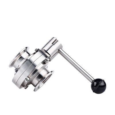 WZ Ss 304 316 Valvola a vuoto in acciaio inossidabile Tri-clamp Valvola farfalla per condotte