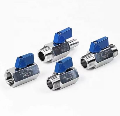 Stainless Steel 301/304/316 Mini Valve Ball Valve Design per prestazioni ottimali
