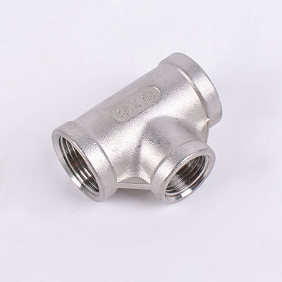 Fittings per tubi di fusione in acciaio inossidabile sanitari a filo femminile NPT 201/304 Reducing Tee