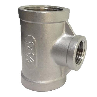 Fittings per tubi di fusione in acciaio inossidabile sanitari a filo femminile NPT 201/304 Reducing Tee