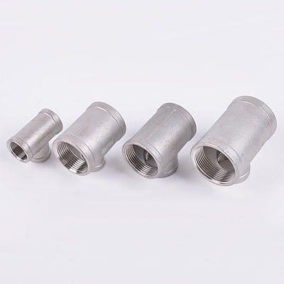 Fittings per tubi di fusione in acciaio inossidabile sanitari a filo femminile NPT 201/304 Reducing Tee