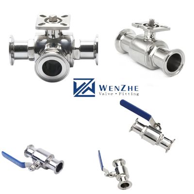 Supporto OEM SS304 1/4''-4.0'' Homebrew Tri-Clamp Ball Valve Valvola Sanitaria in acciaio inossidabile