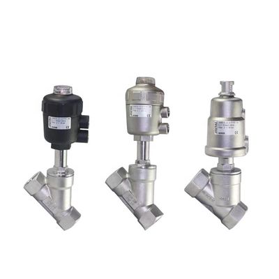 Valvola di sedile pneumatica ad angolo in acciaio inossidabile con design personalizzato e testa esagonale