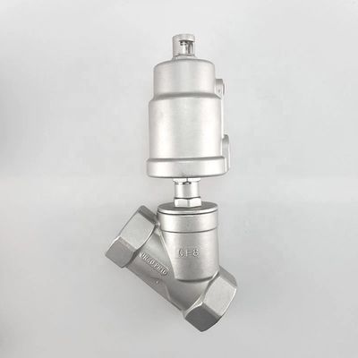 Valvola di sedile pneumatica ad angolo in acciaio inossidabile con design personalizzato e testa esagonale