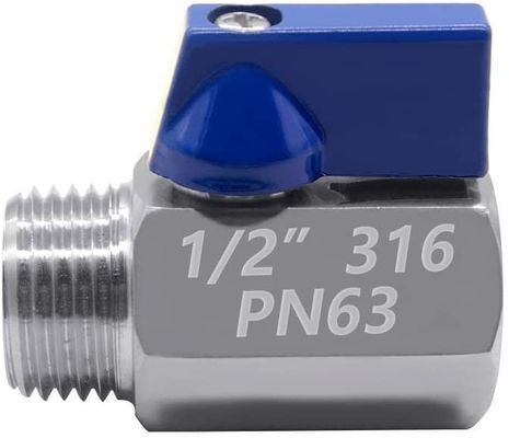 Valvola a sfera di acciaio inossidabile 301/304/316 1/2" Mini Valvola a sfera femminile x maschile