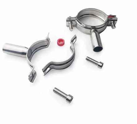 WZ Sanitario SS 304 316 Single Pin Clamp Tri Clamp Fittings Pipe Hanger Pipe Holder 1/8"--4