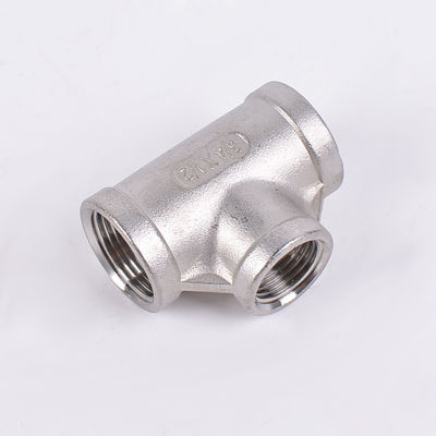 1/2" Tee Femminile NPT T a forma di tubo fuso 3 Way OEM supporto Acciaio inossidabile 304