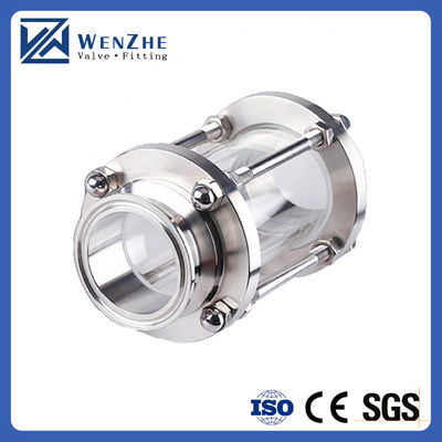 Acciaio inossidabile di grado alimentare 304 316L Sanitario Tri Clamp Visione vetro tubo di montaggio vetro visione tubolare