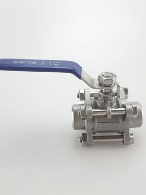 Valvola a sfera di 3 pezzi di acciaio inossidabile 304 316 di connessione maschile per il collegamento di linee di tubazione