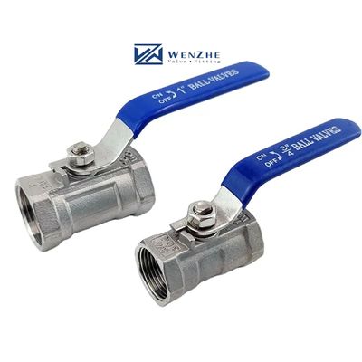 Manico lungo 1 1/4 "acciaio inossidabile 304 316 un pezzo di filo pulsante valvola a sfera npt bspt bspp G