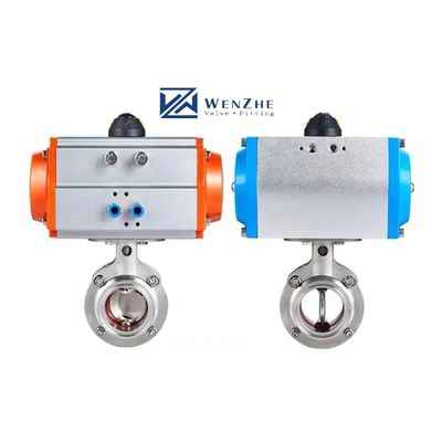 Valvola a farfalla 3A di acciaio inossidabile 304 316 pneumatico saldata/clamp