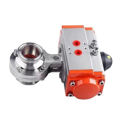 Valvola a farfalla 3A di acciaio inossidabile 304 316 pneumatico saldata/clamp