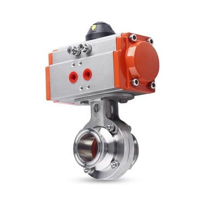 Valvola a farfalla 3A di acciaio inossidabile 304 316 pneumatico saldata/clamp